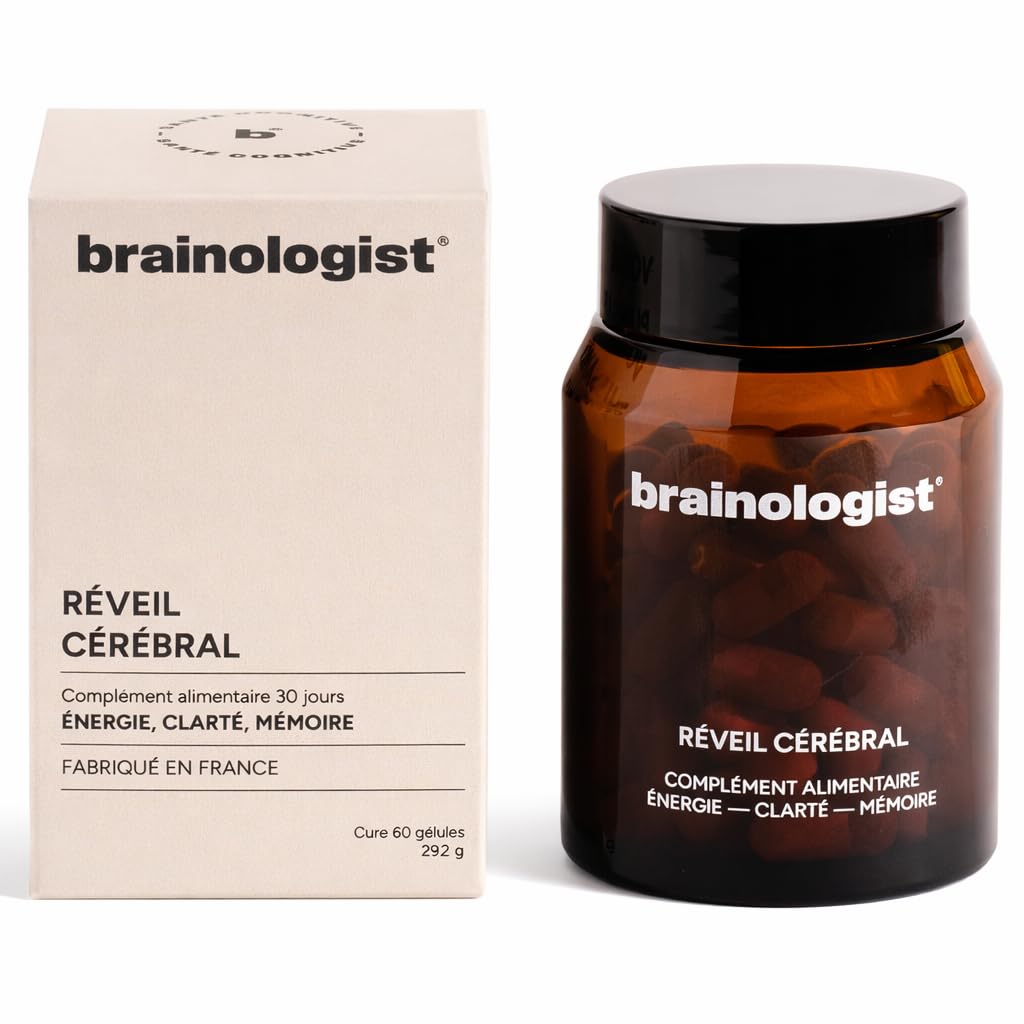 Réveil Cérébral 30J – Énergie Durable & Clarté Mentale – Tulsi Guarana Magnésium – Anti-Fatigue & Mémoire – Formule Naturelle & Scientifique – Fabriqué en France
