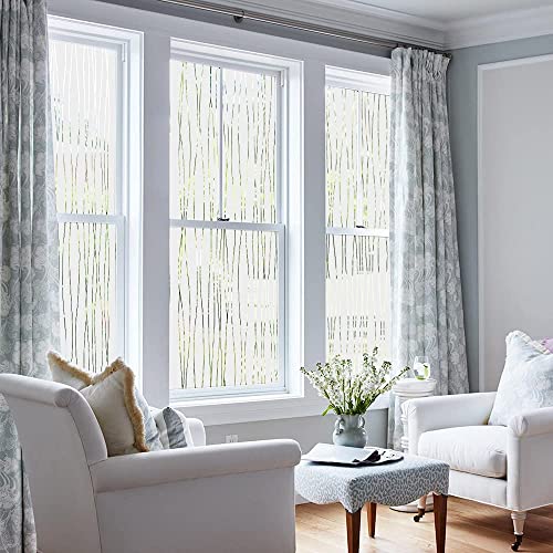 Window Privacy Film Reeded Glass Window Clings Frosting Fluted Glass