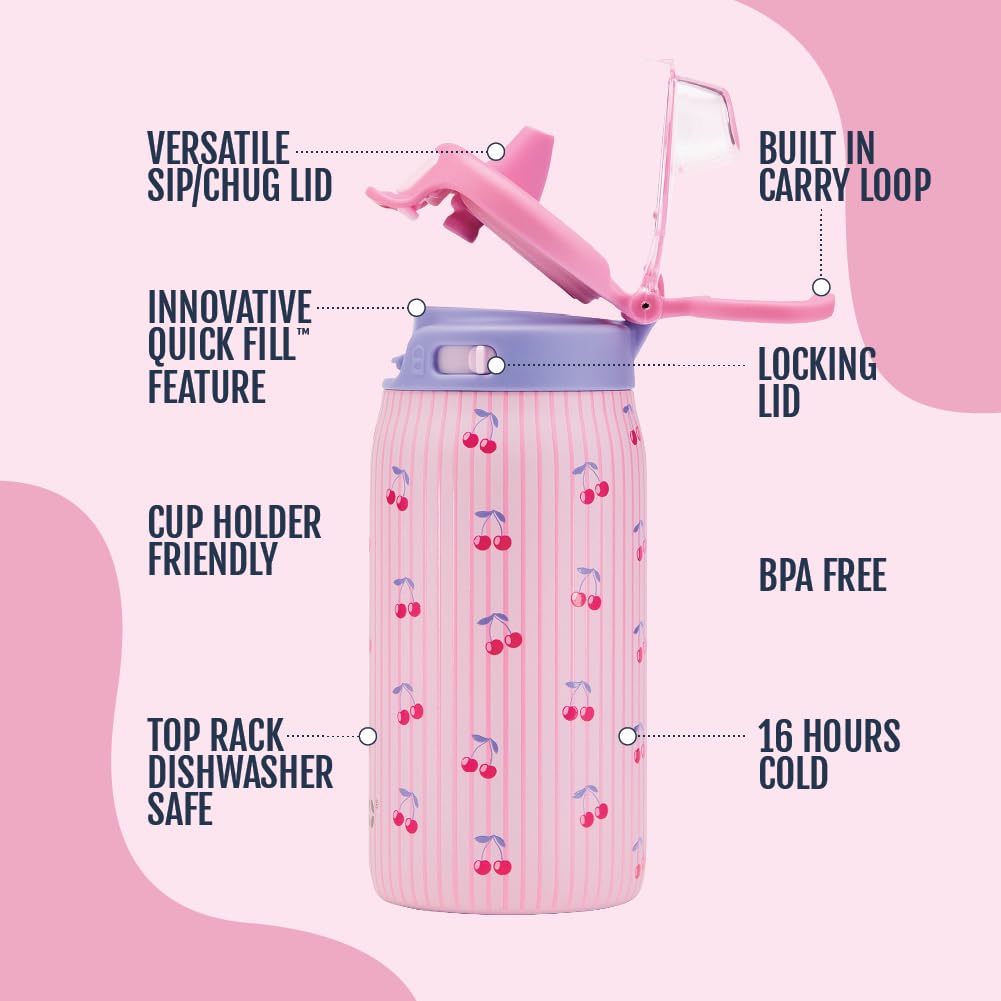 Amazon.com: Ello Kids Pop & Fill 12oz Toddler Water Bottle with