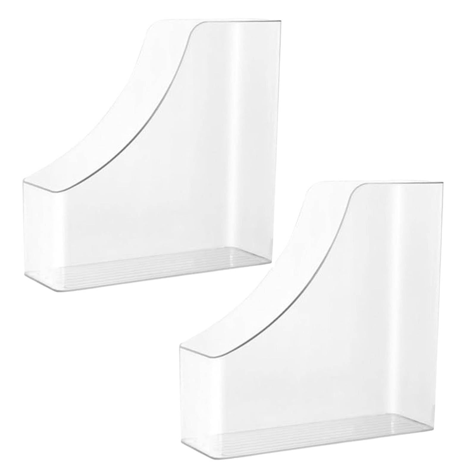 Magazine File Holder Document Storage Organizer,Clear Plastic Vertical File Holder,Multipurpose Decorative Storage Box,Magazine Holder for School
