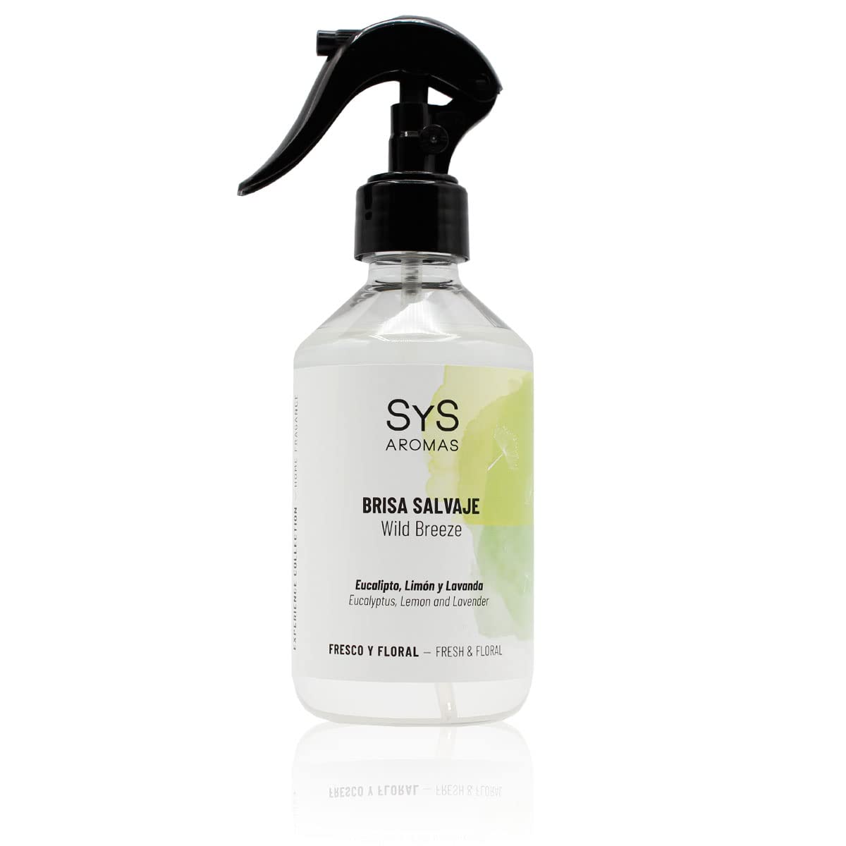 SYS Aromas Ambientador Pulverizador Brisa Salvaje - Aroma Floral y Herbal - Fragancia Duradera Eucalipto, Limón y Lavanda - Ambientador Concentrado en Spray - 300 ml