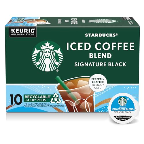 Starbucks K-Cup Pods, Medium Roast Iced Blend, Signature Black...