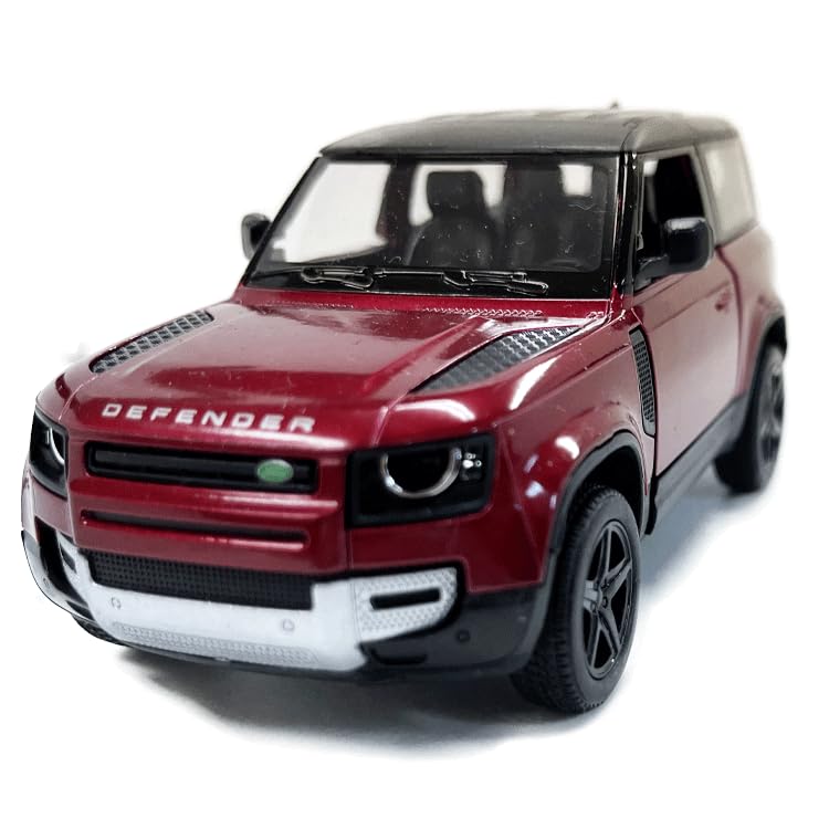 Amazon | 1:36 ランドローバー ディフェンダー90 赤 KINSMART