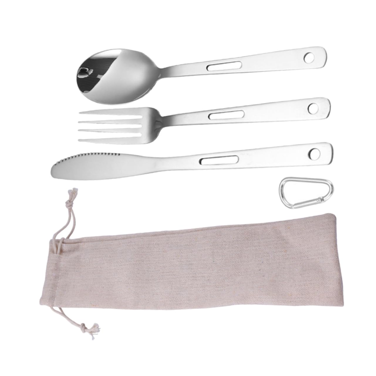 TOYANDONA Posate Da Campeggio Posate in Acciaio Inox Portatili Forchetta Cucchiaio Stoviglie Da Esterno Adatte Per Picnic Barbecue Escursioni Campeggio Superficie Liscia Facile Da Pulire Des
