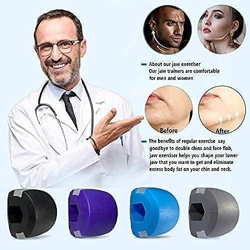 Image of Oblivion (Pack Of 5) Jawline Exerciser | Jaw, Face, and Neck Exerciser, Slim and Tone Your Face, Jaw Exerciser for Men & Women, Neck Toning, Facial Exerciser (Multi -Color)