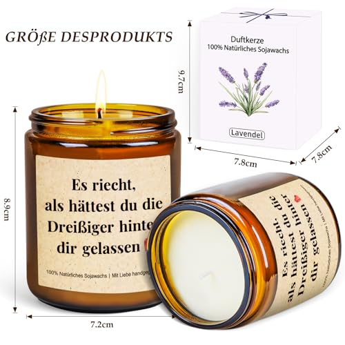 TUZELIYA 40 Geburtstag Frauen - Geburtstagsgeschenk für Frauen - Duftkerzen im Glas Geschenke für Frau Freundin Mama Schwester Tochter Beste Freundin Männer Geburtstag Geschenk, Jubiläumsgeschenke