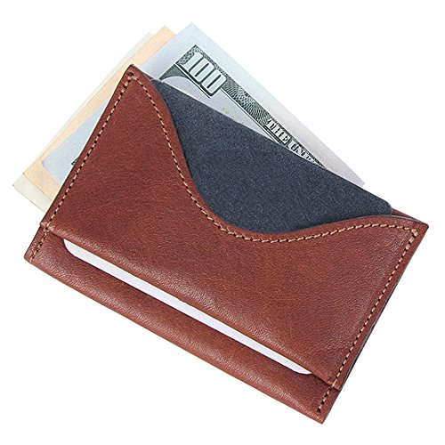 Col. Littleton Full-Grain Leather No.33 Front Pocket Wallet | Made in USA | Brown2