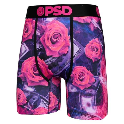 PSD Underwear Mens Boxer Briefs - Floral High 3 Pack, 7 Inch Inseam, Moisture-Wicking, 4-Way Stretch, Boxer Briefs for Men Pack, 2X-Large3