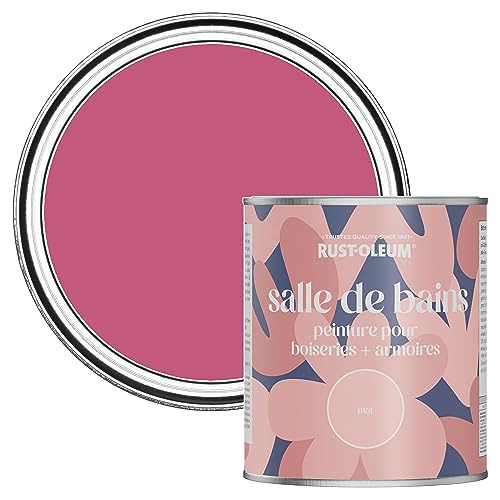 Rust-Oleum Peinture Rose Résistante à l'humidité pour Meubles de Salle de Bains, Finition Mate - Framboise 750ml