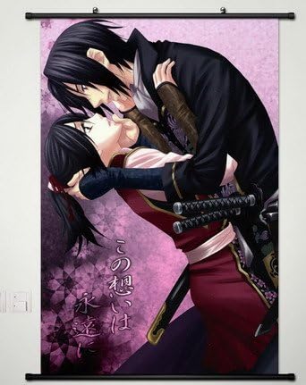 Wall Scroll Poster Fabric Painting For Anime Hijikata Toshizo & Yukimura Chizuru 1015 S