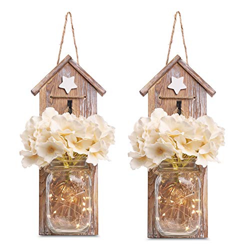 Rustic Mason Jar Wall Sconce - BeSuerte 2019 New Design Rustic Country Decoration
