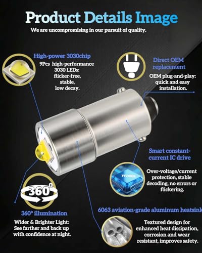Lámpara LED BA9S T4W 6000K 400% Más Brillante miniatura 6