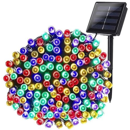 Image of CBK Solar Fairy String Light 10 Meter Inbuilt Rechargable Batery IP65 Waterproof 8 Mode Copper Wire Outdoor /Indoor Solar Powered Led String Light Decorations for Garden Yard Balcony (RGB Colour)