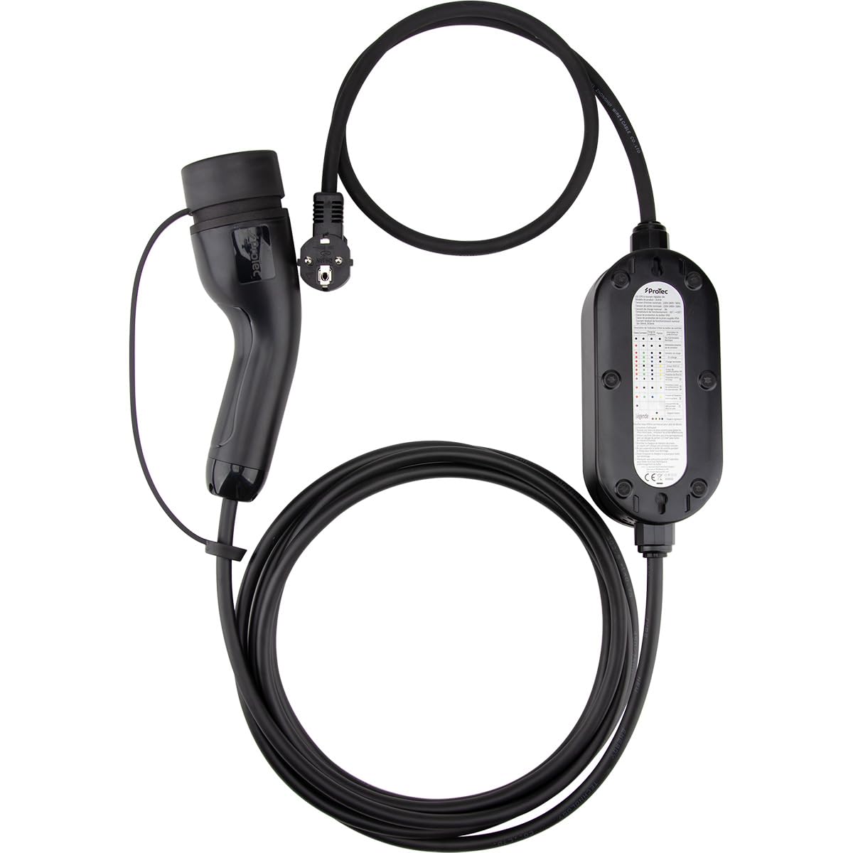 Protec - VE 8A Ladekabel Typ 2 + Controller und Schutzart IP55-5m