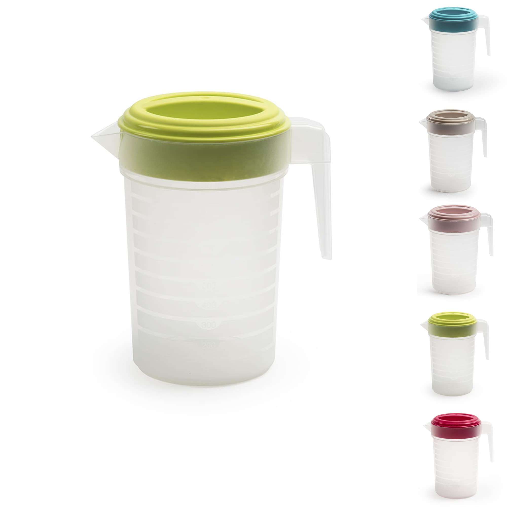 2L Plastic Jug, Juice Pitcher with Lid and Handle for Liquids