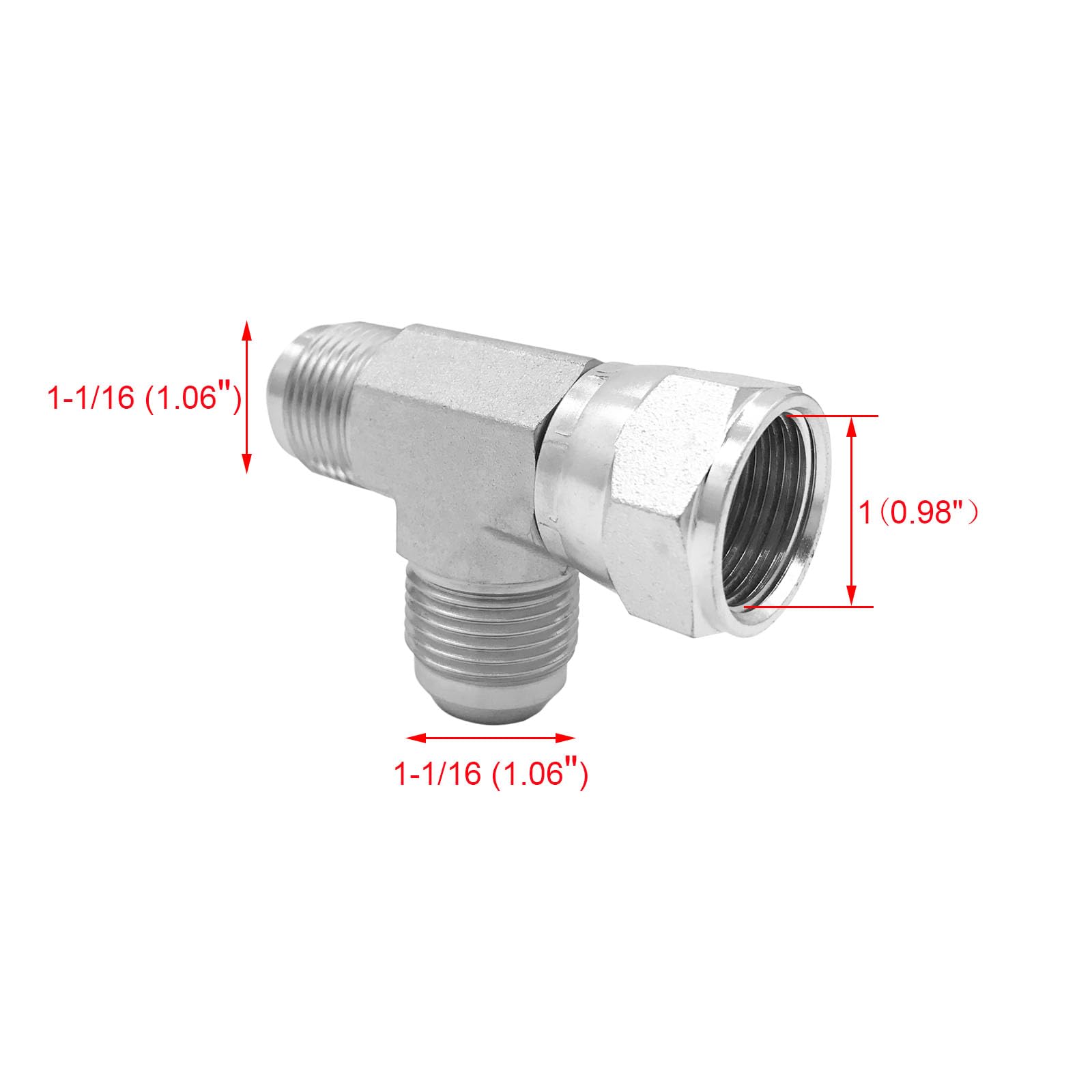 Hydraulic Adapter Fitting – 1/2" Male JIC To 1/4" Male NPT (2404-08-04)