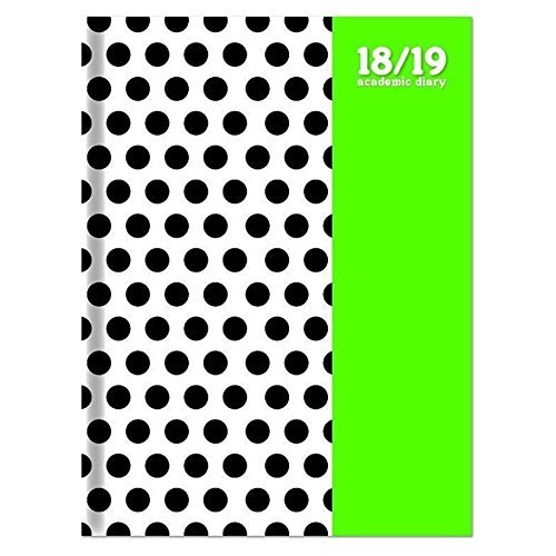 3194 Agenda scolaire 2018 2019 à couverture rigide, une semaine par double page – Monochrome vert
