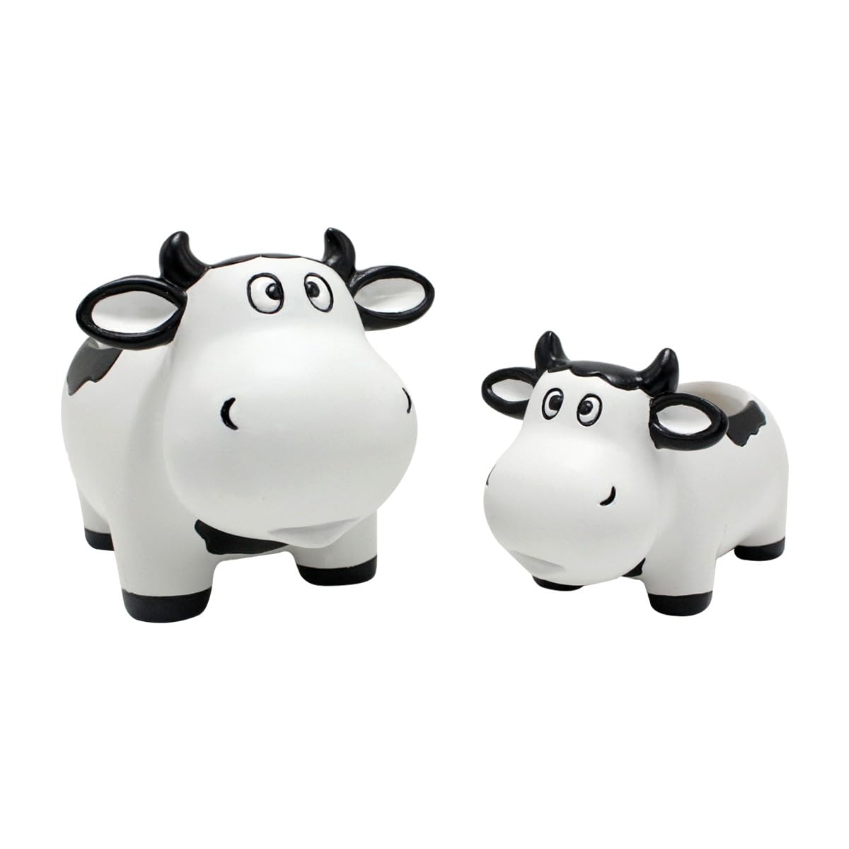 2 Pack Cow Planter, Cute Resin Succulent Pot for Plants, Farm Animal Flower Pot for Succulents Cactus, Outdoor Garden Decor for Patio Balcony Shelf