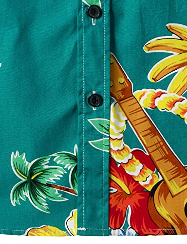 JOGAL Camicia Hawaiana da Uomo a Maniche Corte