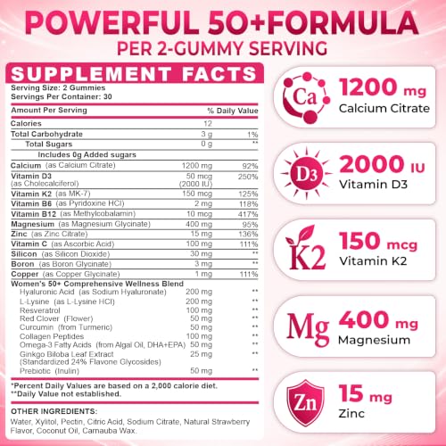 GZ HAOYUAN 50+ Women's Calcium Citrate Gummies
