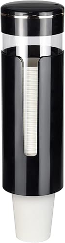 Dispensador de vasos enfriador de agua tipo tirador para tazas desechables de 4 a 7 onzas dispensador de taza de enjuague bucal mejorado montado en