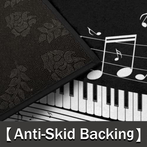 Osam Space Abstract Piano Music Note Half Round Door Mat Indoor Entrance Mat 24 X 36, Absorbent Doormats Area Rugs Non-Slip Semi Circle Floor Mats For Home Kitchen Outdoor #TOP2