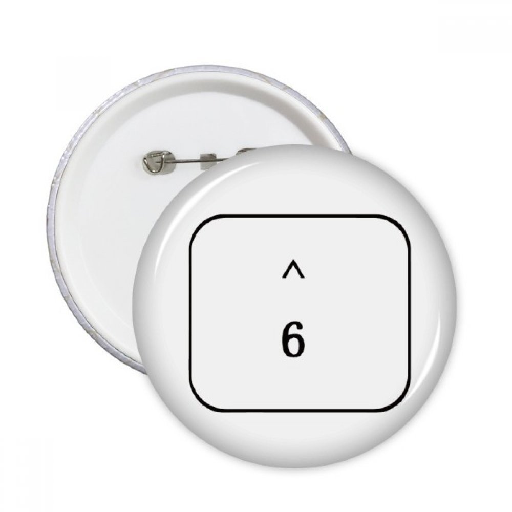Badge broche symbole clavier rond multicolore vêtement 5pcs