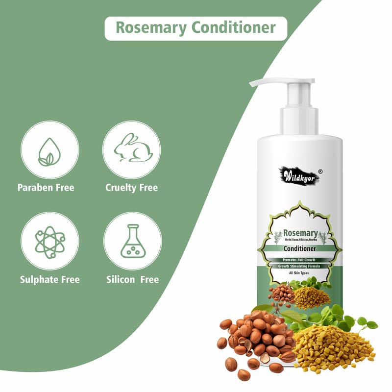 Image of Rosemary Hair Growth Conditioner, 250 ml, Paraben-Free, All Skin Types Rosemary Conditioner