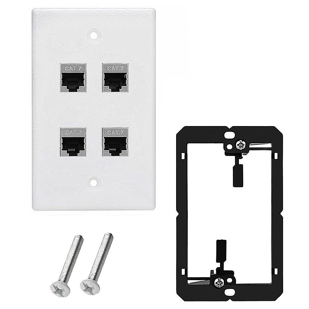 Coupleur Cat7 RJ45 femelle femelle 4 ports pour réseau Ethernet haut débit 10 Gbit/s