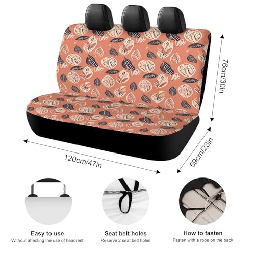 Fundas de asiento de coche universales y lavables con diseño de hojas simples 2