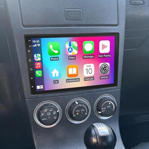 2+64G Car Stereo Radio for Nissan 350Z 2003-2009 Head Unit Android 14 GPS Navi with Wireless Carplay Android Auto 7"Touch Screen Bluetooth Wifi FM RDS SWC Split Screen Backup Camera Mirror Link