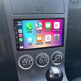 2+64G Car Stereo Radio for Nissan 350Z 2003-2009 Head Unit Android 14 GPS Navi with Wireless Carplay Android Auto 7"Touch Screen Bluetooth Wifi FM RDS SWC Split Screen Backup Camera Mirror Link