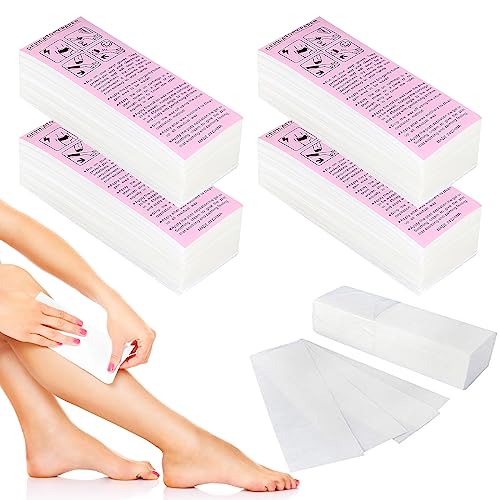 500 Pièces De Bandes De Cire Epilation Lisses Non Tissées Non-Tissé pour Le Corps et Le Visage pour Tout Type De Cire Sur Les Jambes, La Poitrine, Le Dos,...