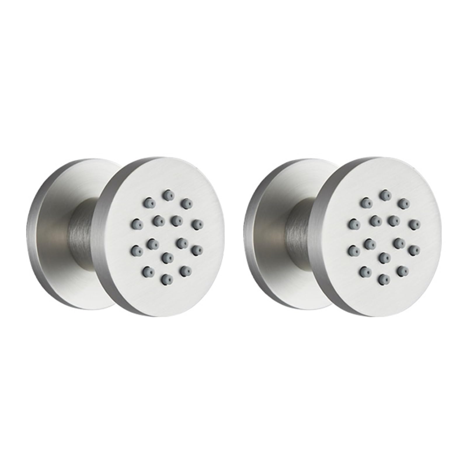 QTANZIQI Juego de Cabezal de Ducha Redondo Cepillado - 2 Piezas Accesorios para grifos de baño Ocultos para Sistemas de Ducha Rociador de Agua a Alta presión Fácil instalación