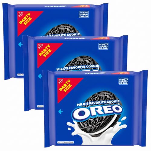 OREO Chocolate Sandwich Cookies, Party Size, 24.16 oz (Pack of 3)