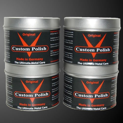 Original bajo pulir Set 4 x 400g aluminio cromado abrillantador abrillantador Pasta de pulido acero inoxidable abrillantador