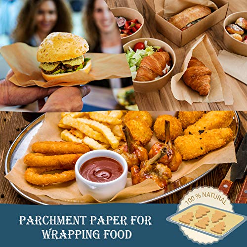 Image of Hiware 200 PCS Parchment Paper Baking Sheets 9x13 IN, Precut Non-Stick Parchment Paper for Baking, Cooking, Grilling, Frying and Steaming - Unbleached, Fit for Quarter Sheet Pans