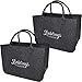 Produktbild XL Filztaschenset Einkaufstasche · Henkeltasche aus Filz · Shopping Bag Lieblingstasche · Einkaufskorb mit Henkel · Shopper (2er Set Dunkelgrau)