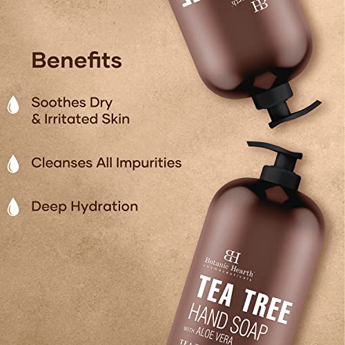 Botanic Hearth 850001249461 Tea Tree Liquid Hand Soap - Sulfate Free Formula - Multi Purpose Hand Wash With Aloe Vera And Premium Grade Tea Tree Oil thumb #3