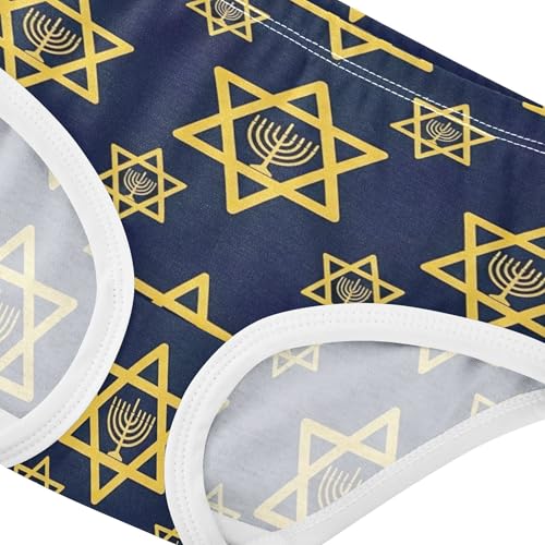 Designer Toddler Underwear Floral 4t Cotton Panties Little Girl Yellow Star Hanukkah Blue Briefs Girls Undies4