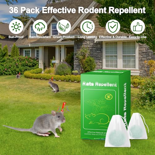 Crobirware 36 Pack Mice Repellent - Peppermint Oil Rat Repellent Ball For House Garage Garden Car Engine Indoor thumb #6