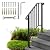 Handrails for Outdoor Steps 3 Ft Transitional Handrail, Outdoor Stair Railing Fits 1 to 3 Steps, Wrought Iron Handrail for Concrete Steps?3 Steps?
