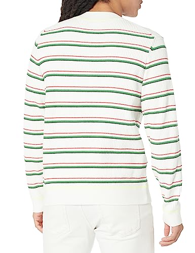 Lacoste Men's Multi-Color Tricot V-Neck Classic Fit Striped Sweater2