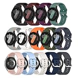 HAYONLIY Paquete de 14 correas deportivas de silicona sin huecos compatibles con Samsung Galaxy Watch 7/FE/6/5/4 de 40 mm, 44 mm, Watch 6 Classic de 43 mm, 47 mm, Watch 5 Pro de 45 mm, Watch 4 Classic
