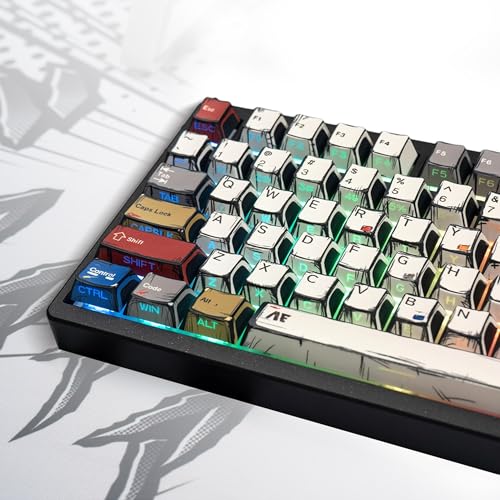 137 PBT Keycaps, Versatile Keycaps for Mechanical Keyboard (Typing, Gaming or Anime Passion) - RGB Backlit, Ergonomic, No Tear & Never Fades, Vibrant (Doubleshot, MX, 100%,75%,65%,60% Fit All, Cherry)