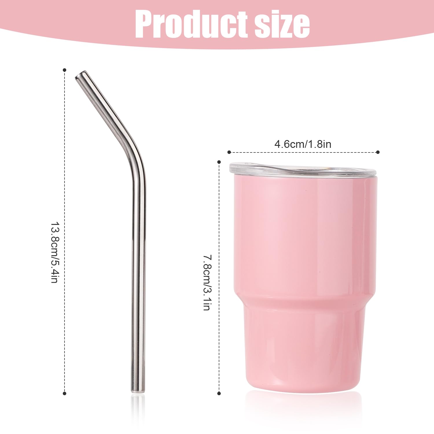 INSTOME Bling - Mini bicchiere da shot in vetro, da 85 ml, con
