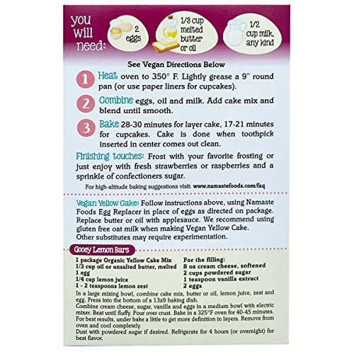 Namaste Foods 12826NAMA-EA Organic Gluten Free Yellow Cake Mix thumb #2