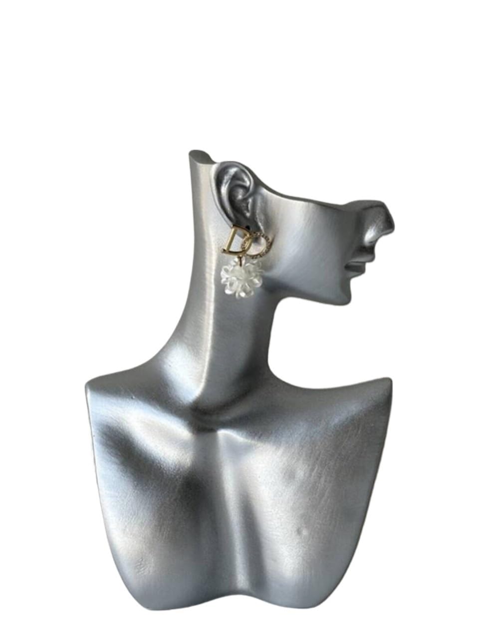 FAJNUZI2024 Jewellery Display Stand Portrait Model Jewelry Stand Earrings Rings Storage Photography Display Props(Silver,Medium)