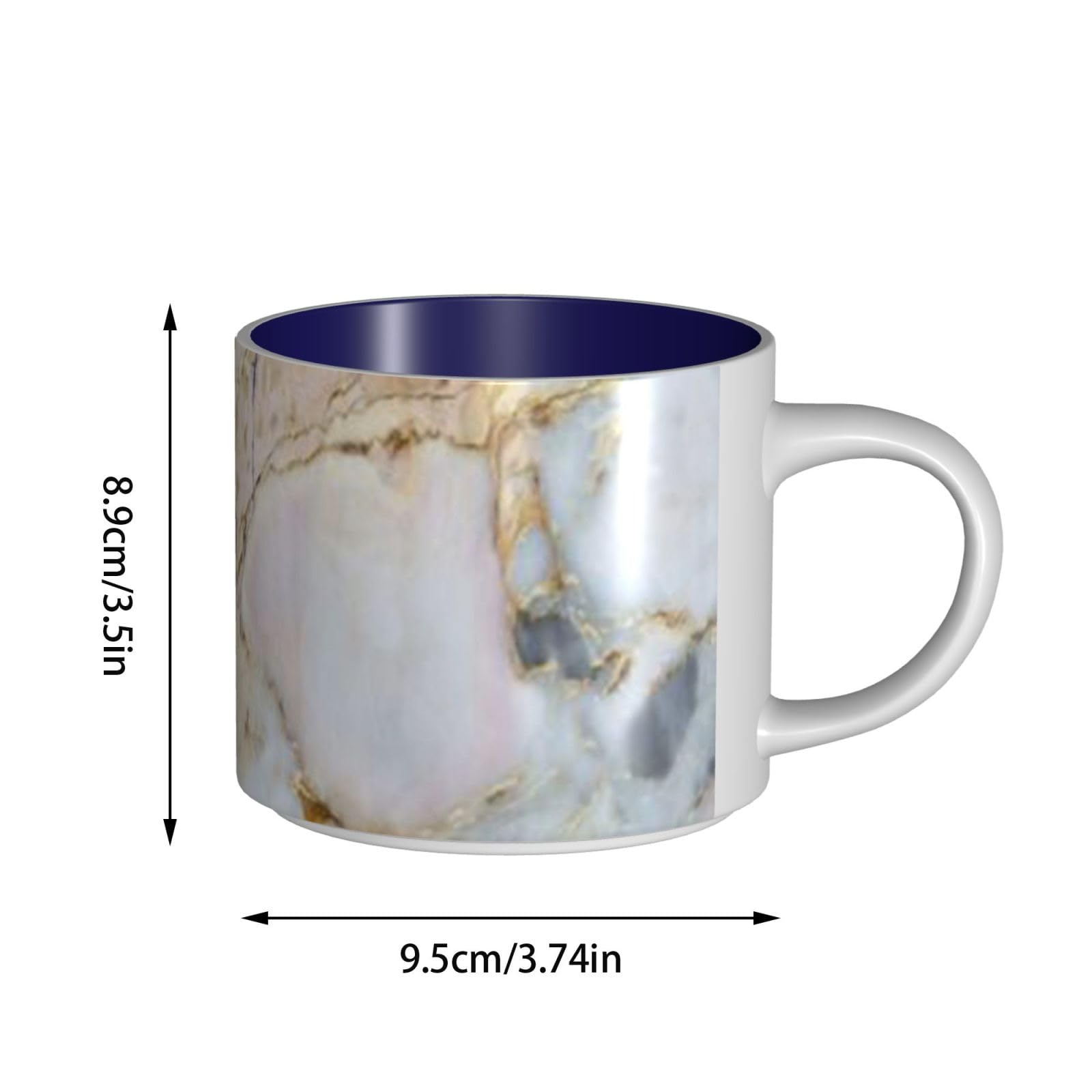 Kubki ceramiczne o dużej pojemności z nadrukiem marmurowym filiżanka do kawy