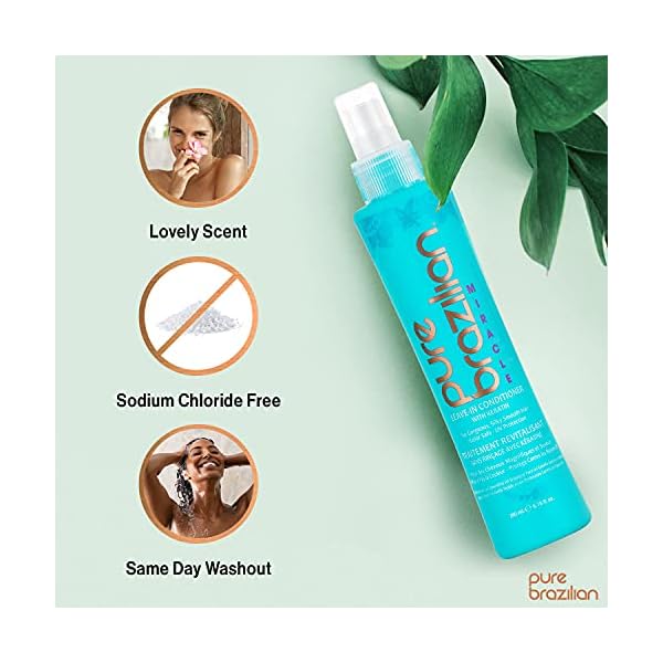 PURE BRAZILIAN Leave-in Conditioner - Nourishing Leave-in Hair Treatment Enriched With Keratin to Fortify and Strengthen Your Hair (6.78 Ounce / 200 Milliliter)